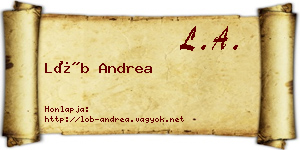 Löb Andrea névjegykártya